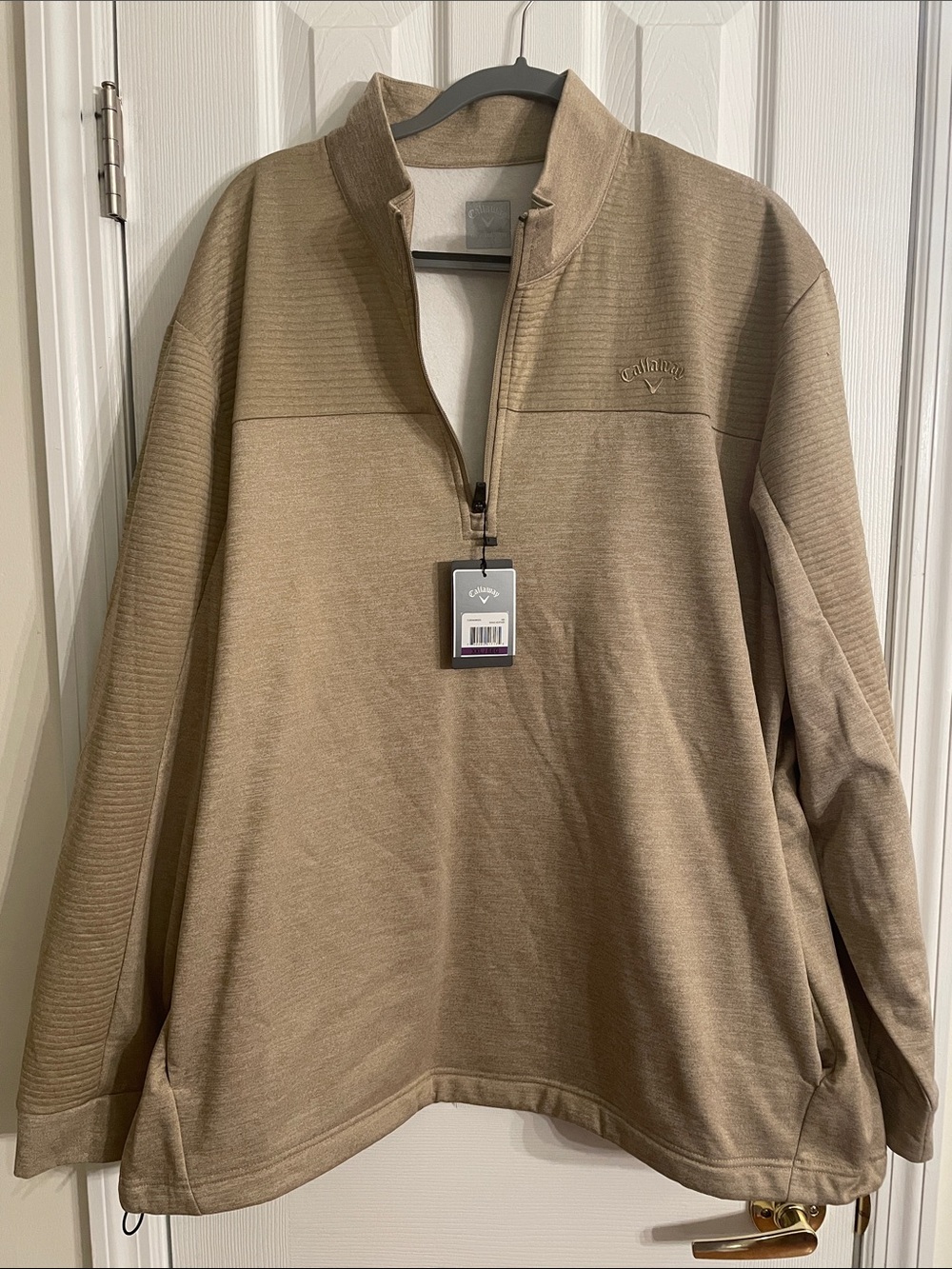 Callaway Men’s Half-Zip Pullover Sweater in Tan